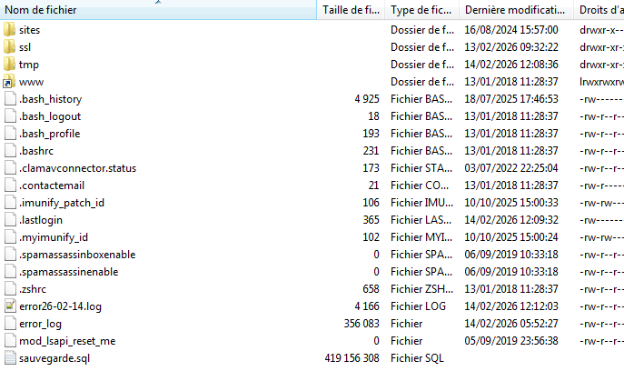 Fichier SQL sur le FTP