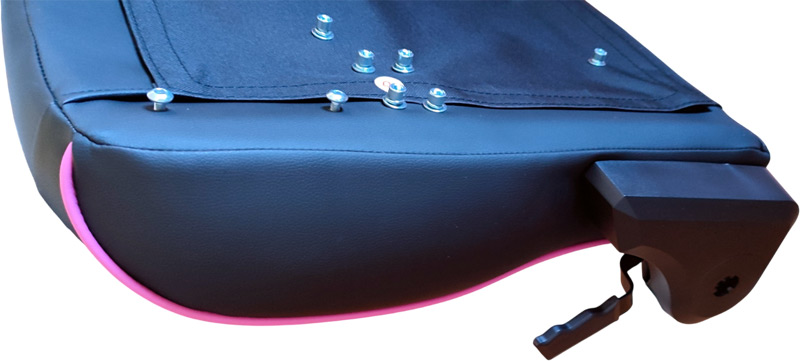 Envers de l'assise de la chaise