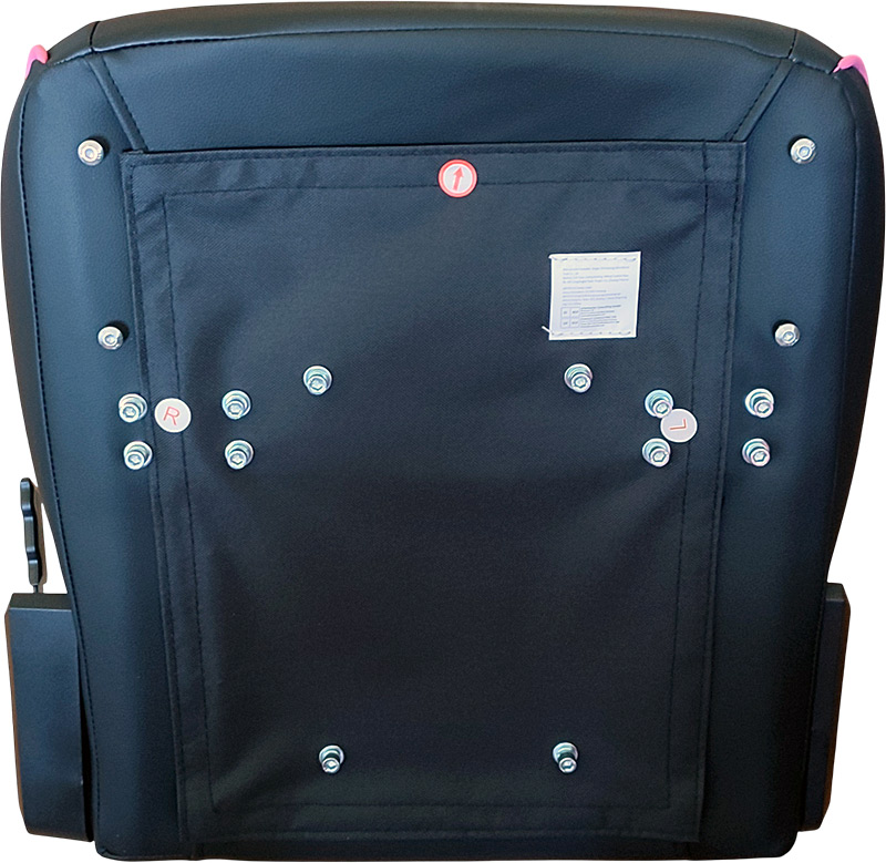 Envers de l'assise de la chaise