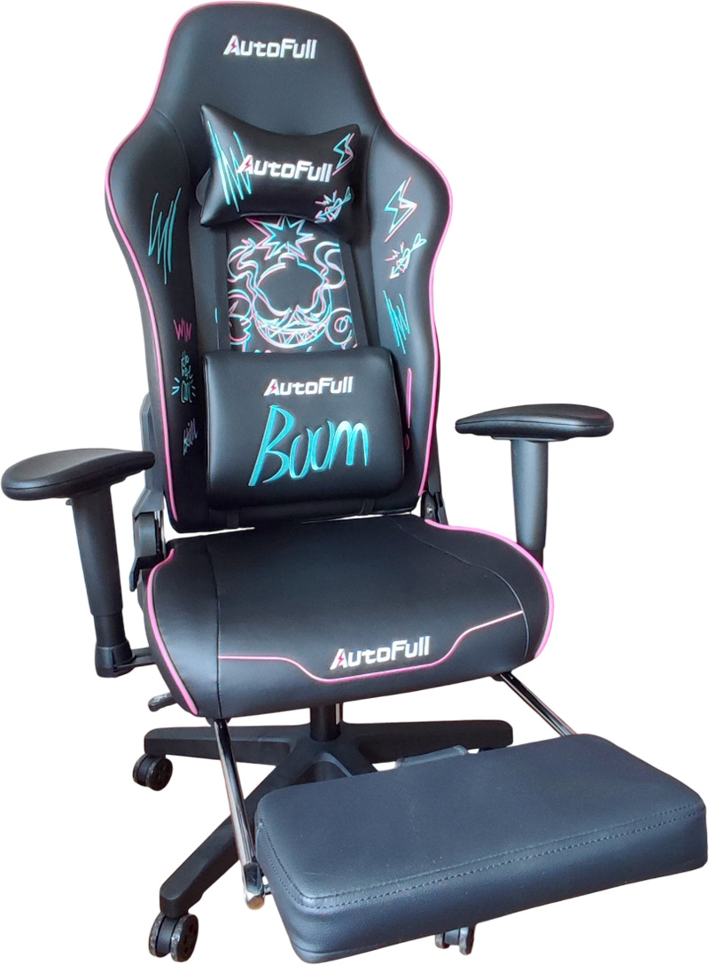 Chaise montée, coussins en place