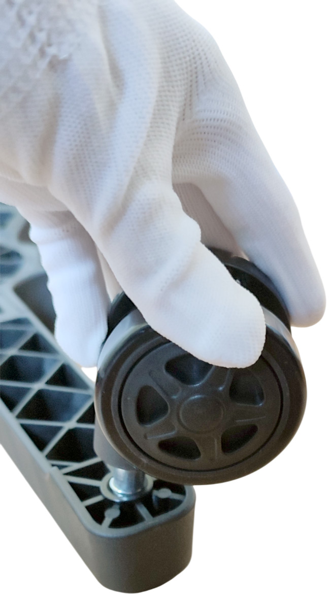 Mise en place d'une des 5 roulettes