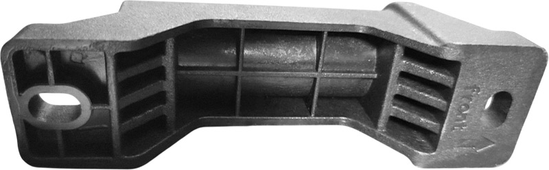 Une des 2 pièces en plastique dans laquelle le repose-pied vient s'insérer