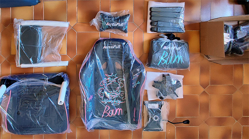 Pièces de la chaise