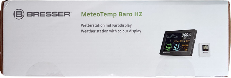 Côté long de la boîte de la station météo