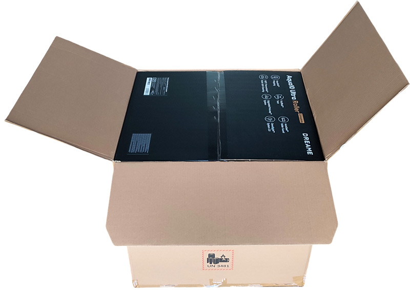 Ouverture de la boîte externe du Dreame Aqua 10 Ultra Roller Complete