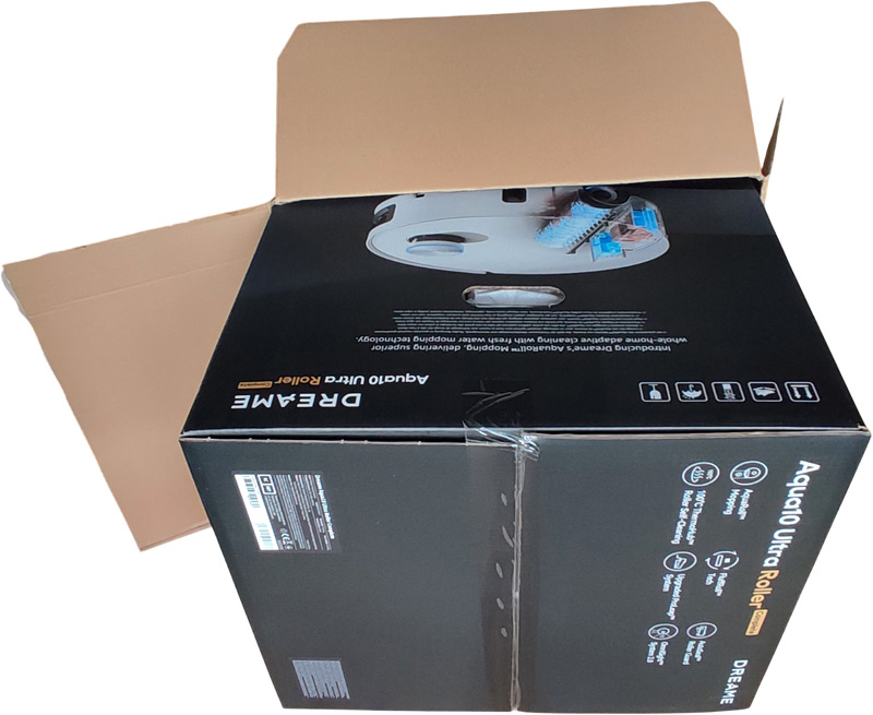Sortie de la boîte interne du Dreame Aqua 10 Ultra Roller Complete