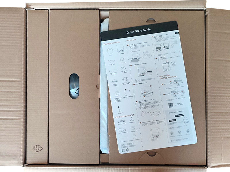 Ouverture de la boîte interne du Dreame Aqua 10 Ultra Roller Complete