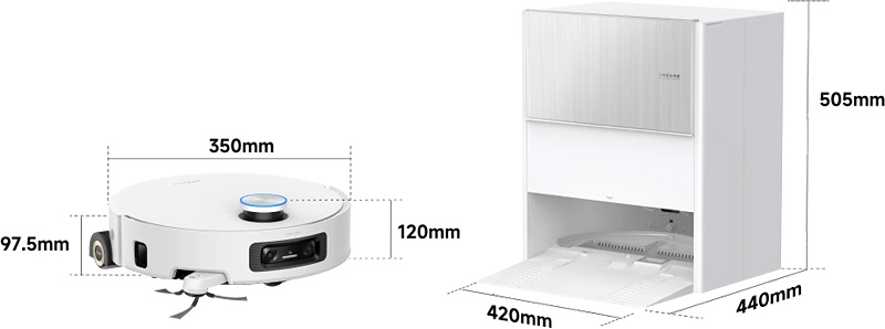 Dimensions du Dreame Aqua 10 Ultra Roller Complete