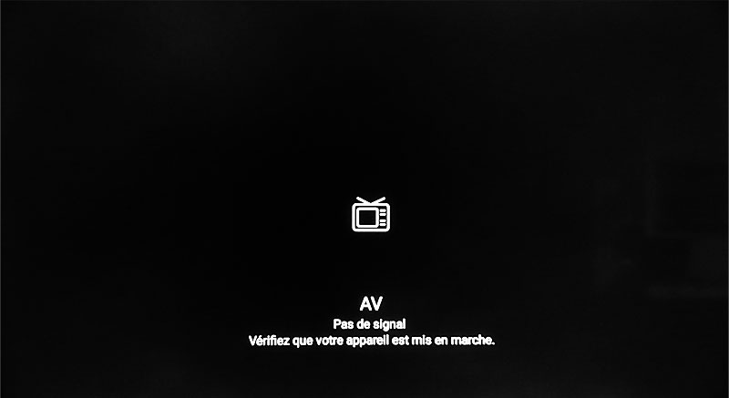 AV IN - pas de signal