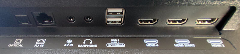 Connectique de la TV Thomson 55QG7C14