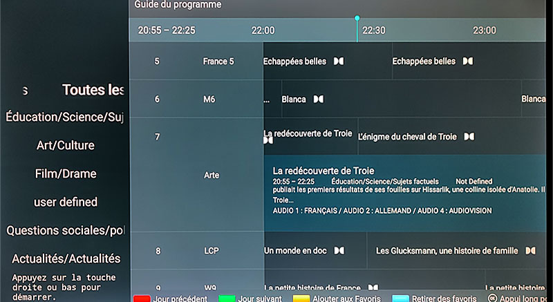 Guide des programmes (EPG)