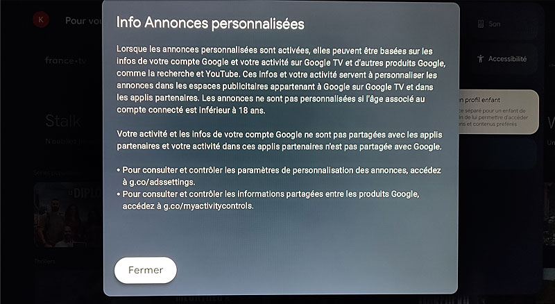 Infos sur les annonces personnalisées