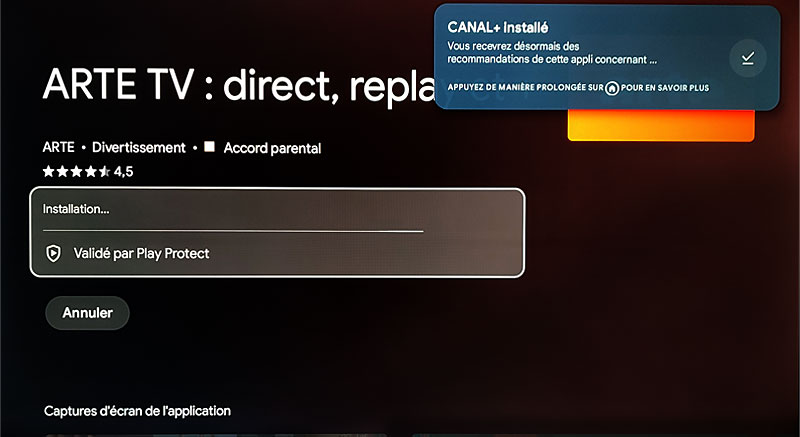 Canal+ qui s'installe en arrière-plan