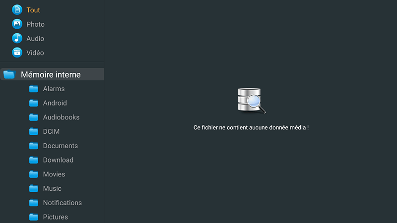 Media center - Arborescence interne