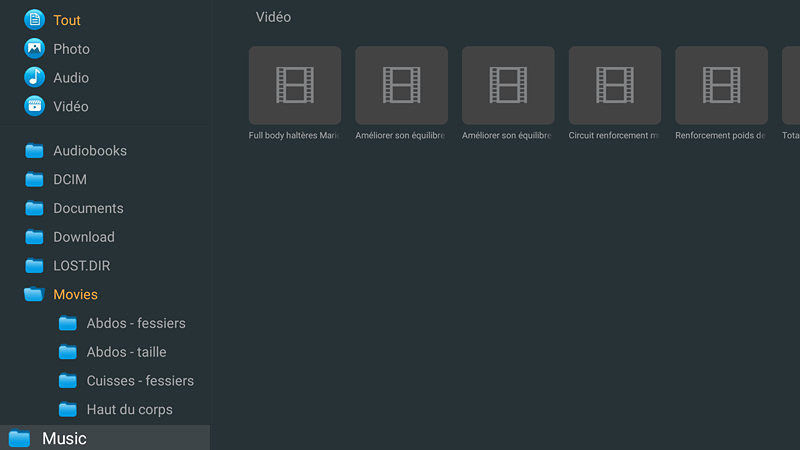 Media center - Arborescence clé USB