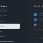 Paramètres - Applications