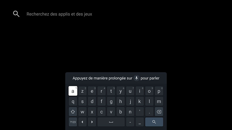 Recherche d'applications ou de jeux
