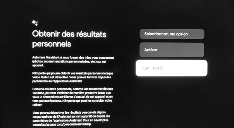 Résultats personnalisés