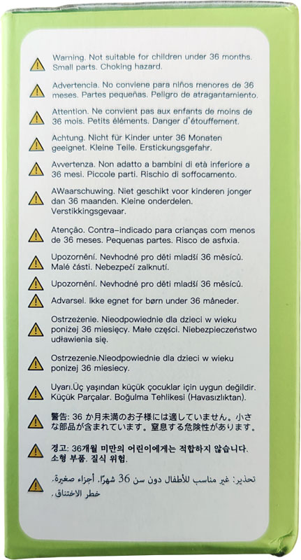 Avertissements sur le côté de la boîte du minuteur
