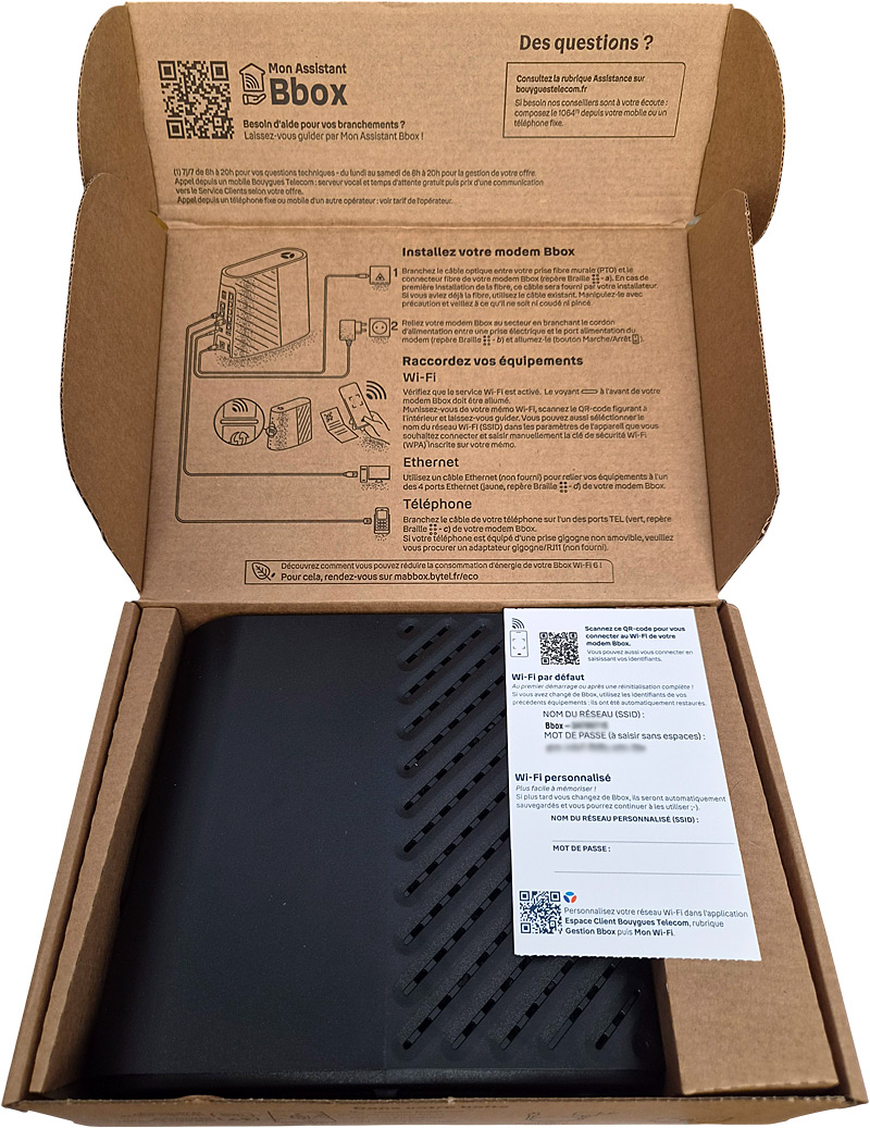 Ouverture de la boîte du modem routeur Bbox 6 wifi