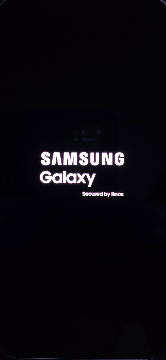 Démarrage du Samsung Galaxy S - Logo Samsung secured by Know