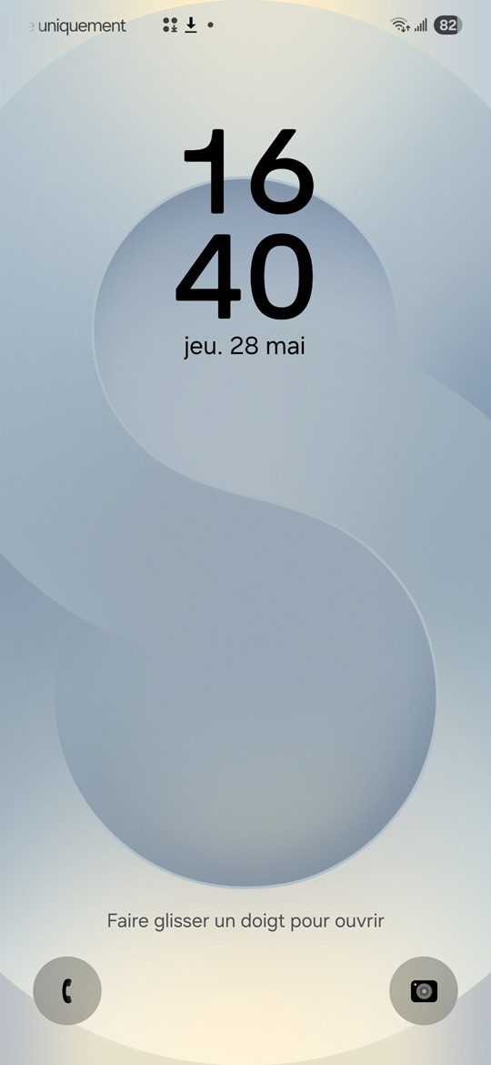 Samsung Galaxy S25 - Ecran de verrouillage