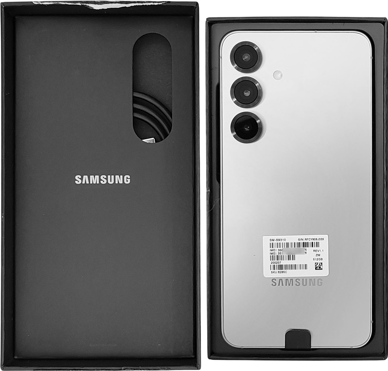 Ouverture de la boîte du Samsung Galaxy S25