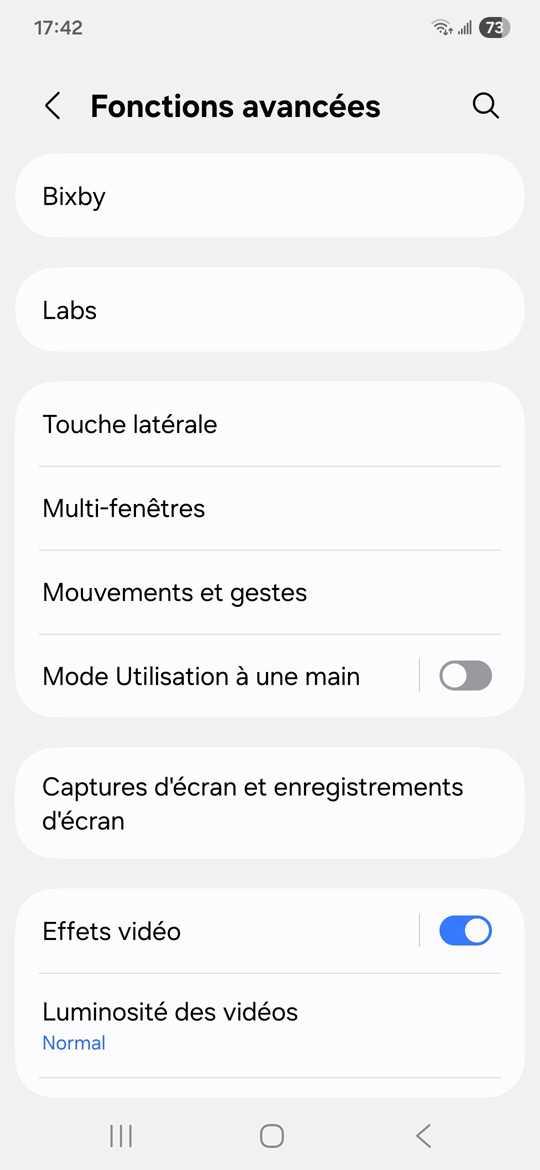 Paramètres fonctions avancées