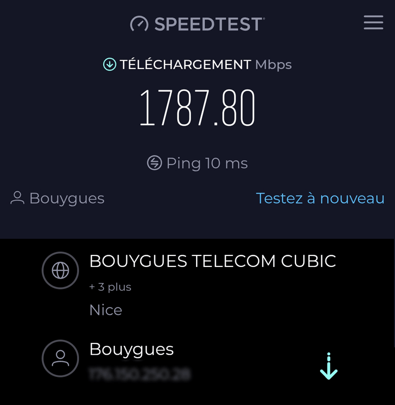 Speedtest en wifi sur un smartphone Samsung Galaxy S26