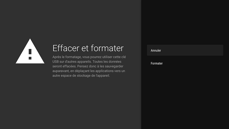 Formatage d'une clé USB sur la Bbox TV