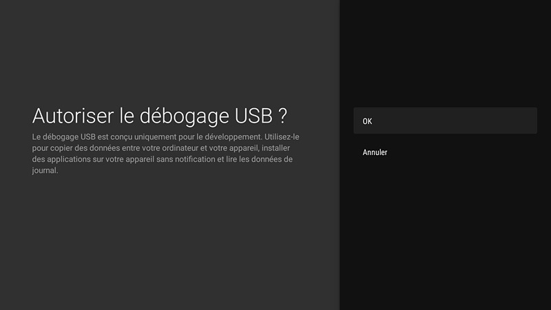 Activation du débogage USB sur la Bbox 4k