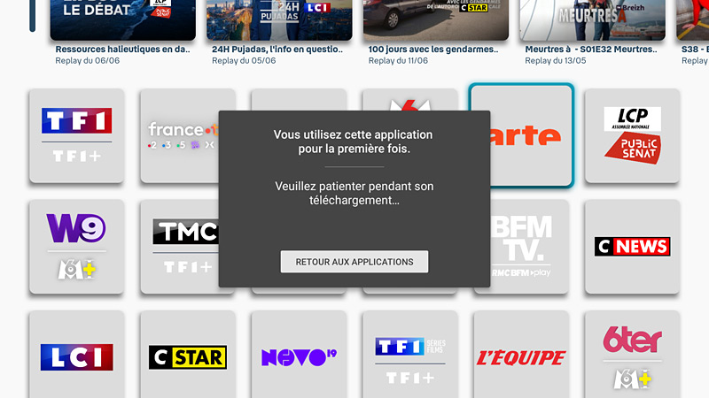 Première utilisation d'Arte replay