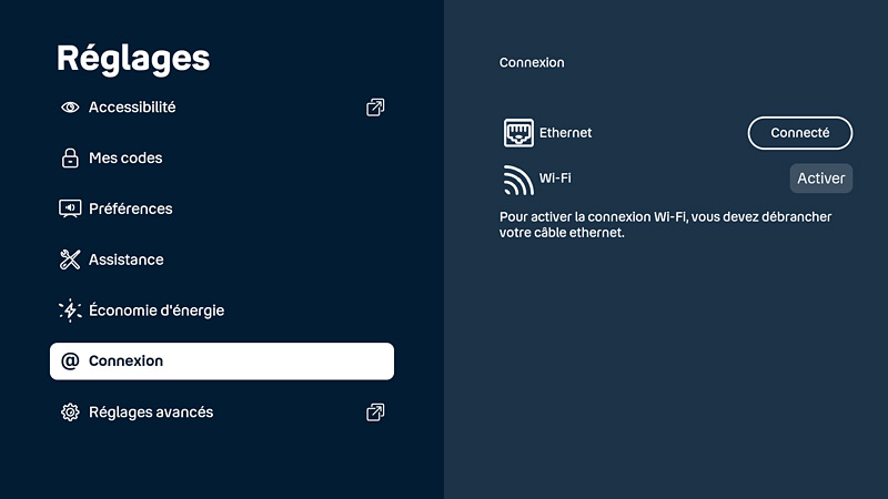 Bbox TV réglages connexion