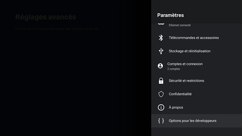 Paramètres avancés de la Bbox TV 4k