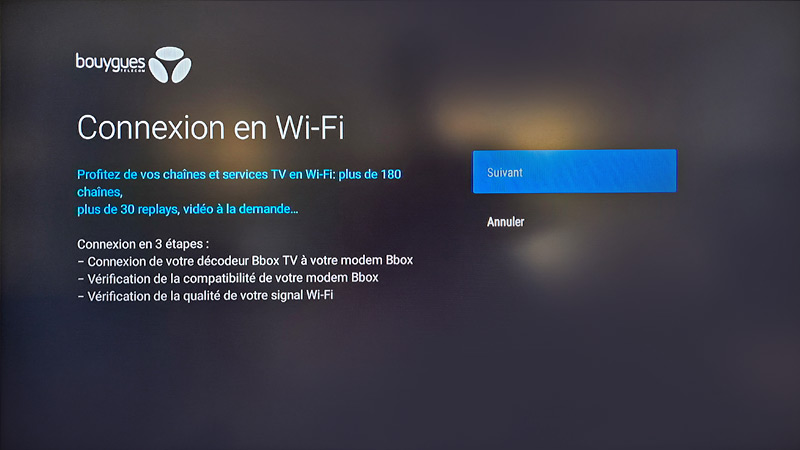 Installation de la Bbox TV 4K - Connexion