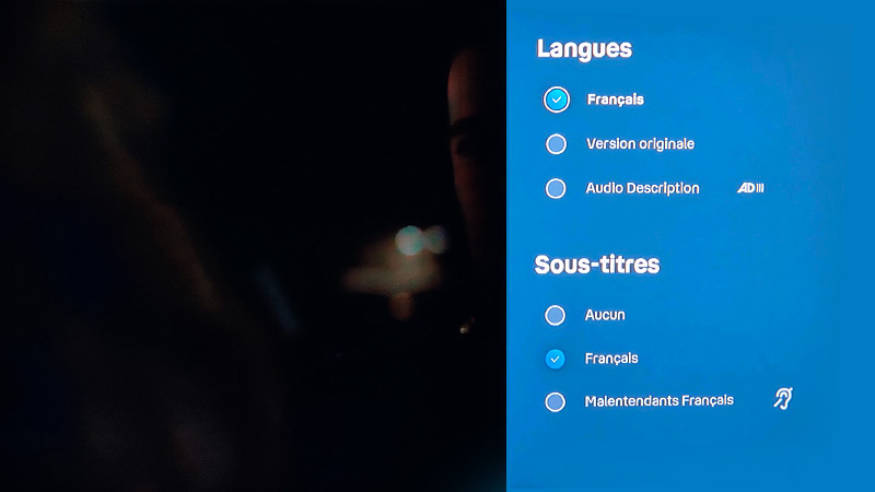 Bbox TV 4K - Menu sous-titres et langue