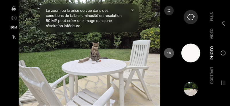 Application caméra du Samsung Galaxy S26 - Choix de la résolution