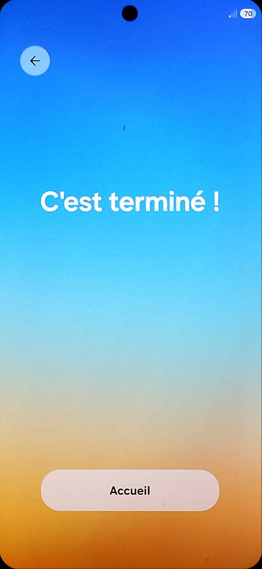 Samsung Galaxy S26 - Fin de l'installation