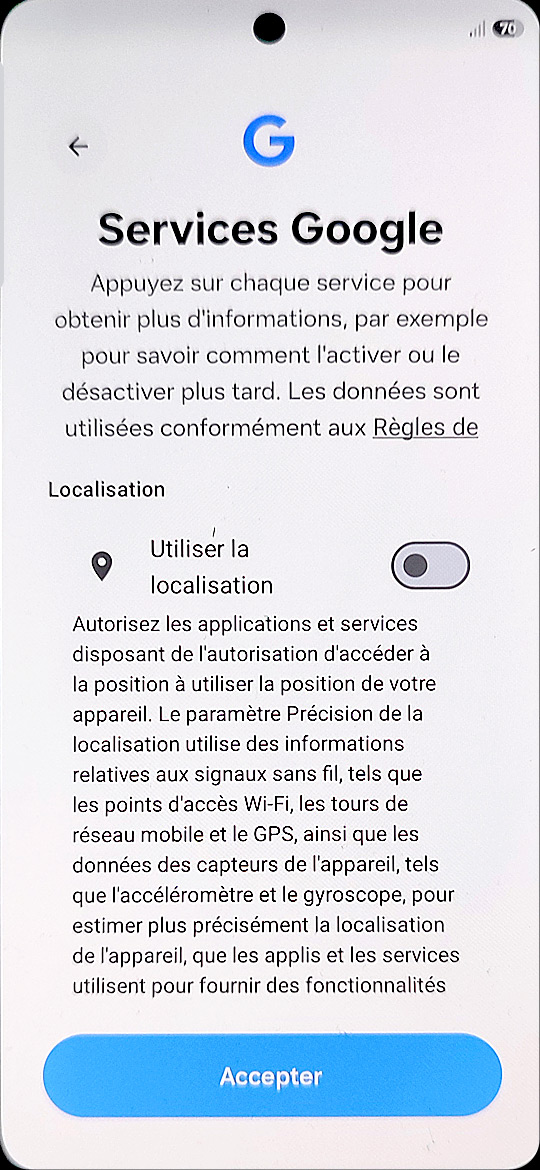 Samsung Galaxy S26 - Services Google