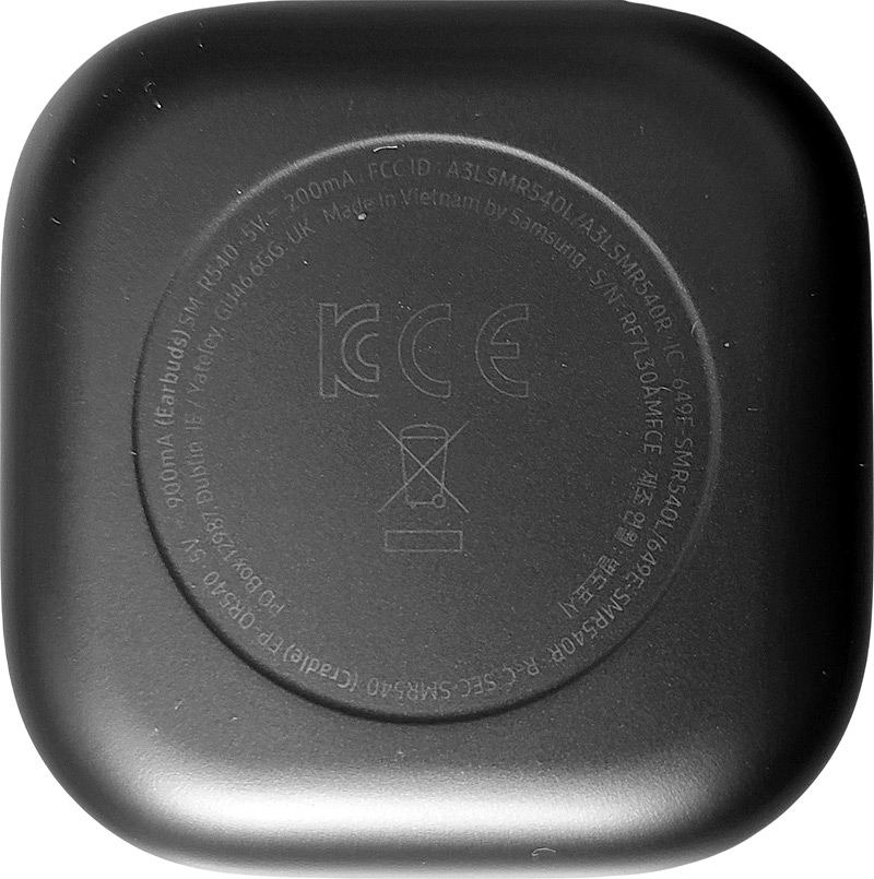 Samsung Galaxy Buds 4 - Dessous du boîtier