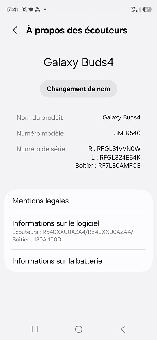 Galaxy Buds4 sur le S26 - A propos