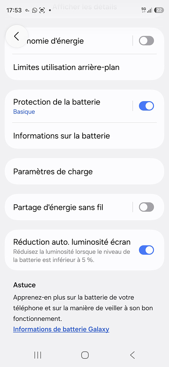Galaxy Buds4 sur le S26 - partage énergie sans fil