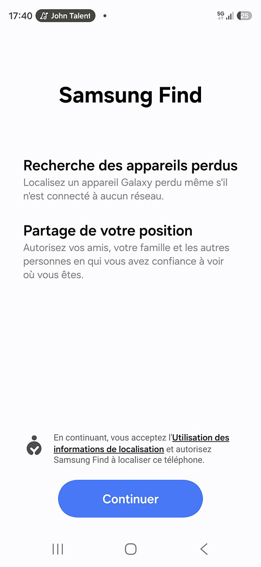 Galaxy Buds4 sur le S26 - Localisation